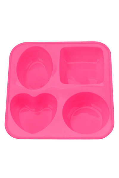 Choice قالب صابون يدوي الصنع على شكل قلب بيضاوي دائري مكون من 4 تجاويف باللون...