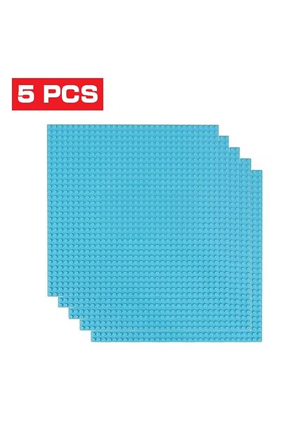 Haifeng 32 × 32 أزرق فاتح 5 قطع من ألواح القاعدة الكلاسيكية 32 × 32 16 × 32 نقطة ألواح القاعدة مكعبات البناء البلاستيكية