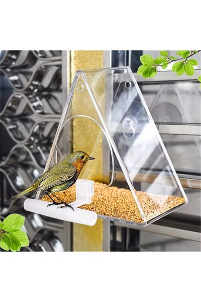 Choice Window Bird Feeder Ultra-Strong Suction Cup, and Weather-Resistant Design for Garden Yard Patio T...