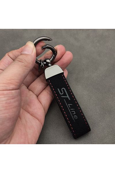 Choice St Line Keychain 2023 Suede Leather Men Luxury Women Car Keychain For Puma Mondeo Mk5 Kuga Mk2 Focus
