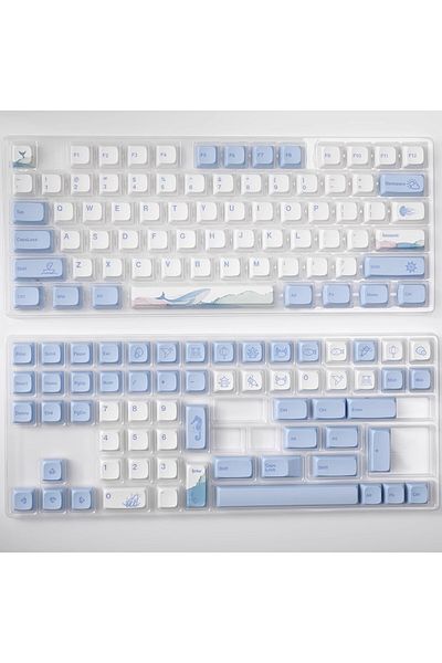 ZUIDID Pack By Plastic Bag Only Keycaps 133 Keys Xda Profile Keycap Ocean Whale Theme Pbt Keycaps For Mx Sw