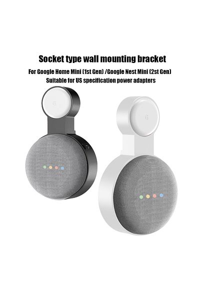 Choice For Nest Mini 2 Gen White Socket Type Wall Mount Bracket Suitable For Google Home Mini (1ST GEN)/nes