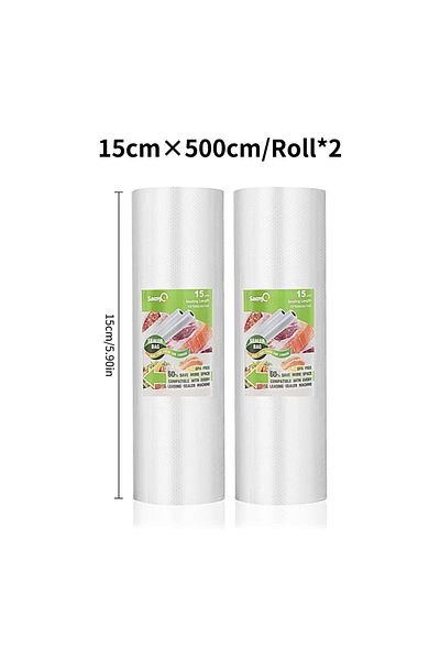 Choice 15-500-2pcs 2 Rolls Of 500cm Long Textured Roll Bags, Vacuum Compression Bags, Food Vacuum Packaging