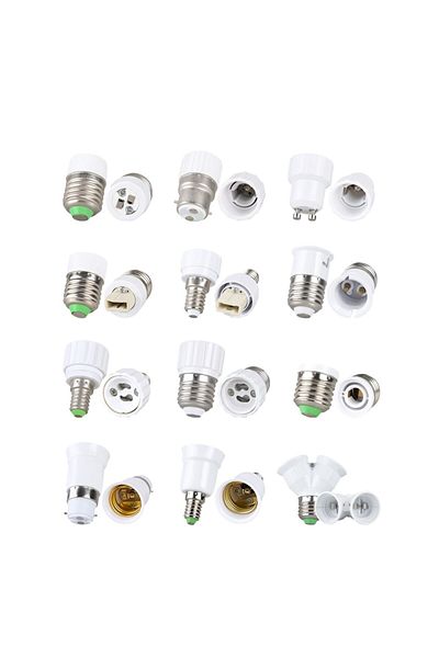 MeeToo E14 To E27 Led Lamp Base Holder E27 E14 E12 Gu10 G9 B22 Mr16 Eu Us Converter Fittings Fireproof Pend