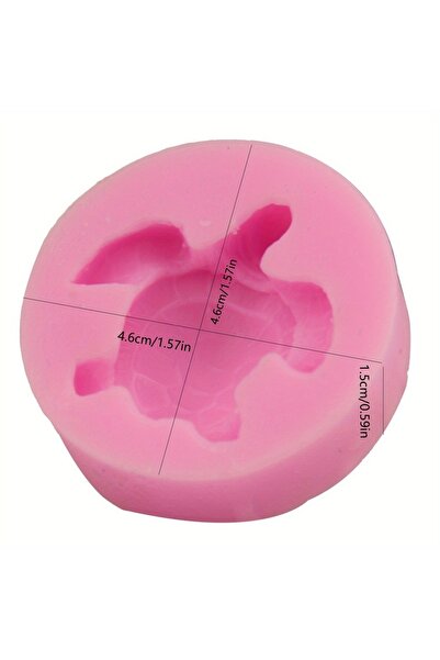 Choice قالب سيليكون رمادي فاتح قطعة واحدة على شكل سلحفاة لطيفة على شكل محيط م...