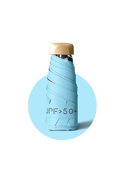 Choice Sky Blue Flat 50% Off Sun Protection Parasol, Women's Sun Umbrella, Anti-uv, Sunny And Rainy Dual-us