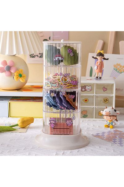 Choice Four Layers Of White Makeup Brush Storage Box, Transparent Acrylic Multi-layer Storage Box, Suitable