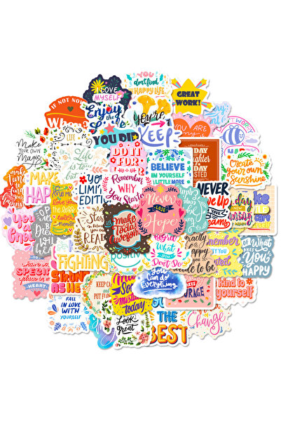 Choice كلمة وردية 50 قطعة 50 قطعة ملصقات ملهمة، ملصقات جمالية تحفيزية للنساء ...