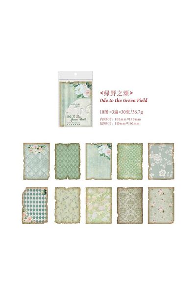 Choice E 30pcs/pack Material Paper Gentle Wind Series Retro Dyeing Journal Diy Material Decoration Bottom .