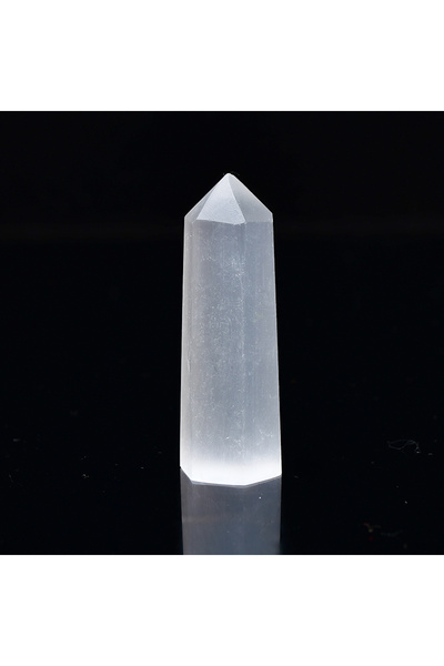 Choice1 Natural Crystal Selenite Quartz Crystal Point Healing Stone Hexagonal Prisms 50-80mm Obelisk Wand...