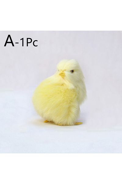 Choice A 1pc Realistic Simulation Chick Toy Plush Chick Ornament For Kids Easter Gifts Chicken Model Minia.
