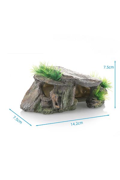 Choice Gs0721 Reptile Hiding Hole Climbing Sunbathing Platform Turtle Hiding Hole Resin Decoration And Scen