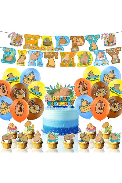 Choice Capybara Set Capybara Balloon Cute Animal Balloons Pastel Decoration Kit Birthday Party Decorations