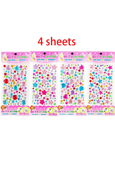 Choice 4 sheets 430pcs 109-430+pcs Bling Gem Stickers Rhinestone Self Adhesiv...