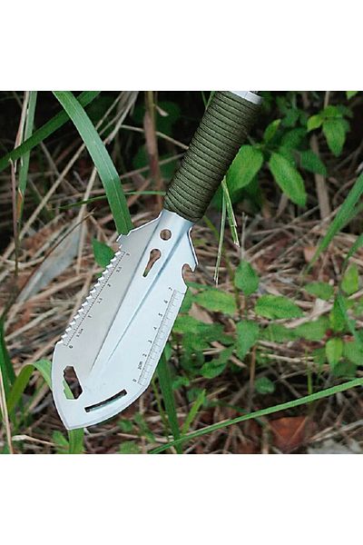 Choice Silver Portable Camping Hiking Traveling Pinic Shovel Multifunctional Ordnance Shovel Survival Outdo