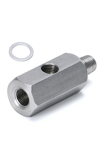 Choice Stainless Steel 1/8'' BSPT Oil Pressure Sensor Sendor Tee Adapter to 1/8 NPT Gauge T-Piece Car Ac...