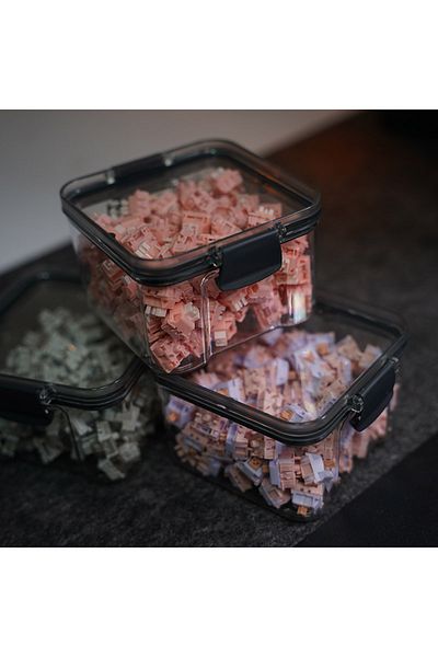 EOENKK 3 Boxes Keebox Keyboard Switches Container Storage Box 3 Pcs Pc Polycarbonate Switches Box For Mecha