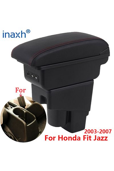 Choice For Honda Jazz Armrest box For Honda Fit Jazz 1 Car Armrest 2003-2007 Arm Storage box car accesso...