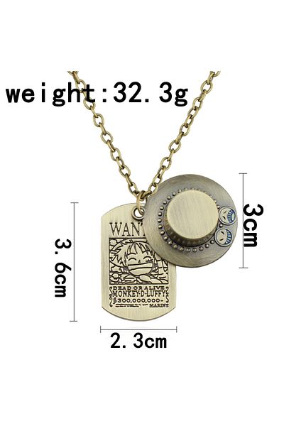 Choice N797 Anime One Piece Necklace Luffy Ace Pirate Skull Hat Pendant Bead Chain Choker Man Cartoon Neckl
