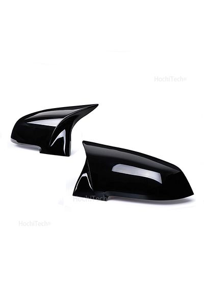 Choice Bright Black 2 Pieces Rearview Mirror Cover Cap Carbon Black For Bmw Series 1 2 3 4 X M 220i 328i 42