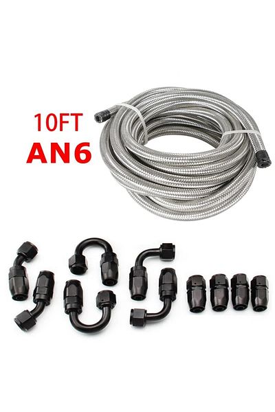 SPEEDRACING An6-10 S 3m An6/an8/an10 Cpe Oil Fuel Fittings Hose End 0 45 90 180 Degree Oil Adaptor Kit An6 Braid