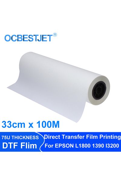 Choice 75u-double Side Matt 33cm*100m A3 Roll Dtf Pet Transfer Film 75 Micron For Direct Transfer Film Pri