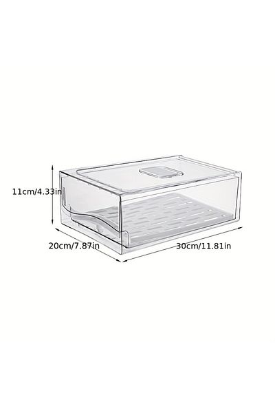 Choice1 1pcKitchen refrigerator storage box drawer type fresh-keeping box eggs and meat food frozen finis...