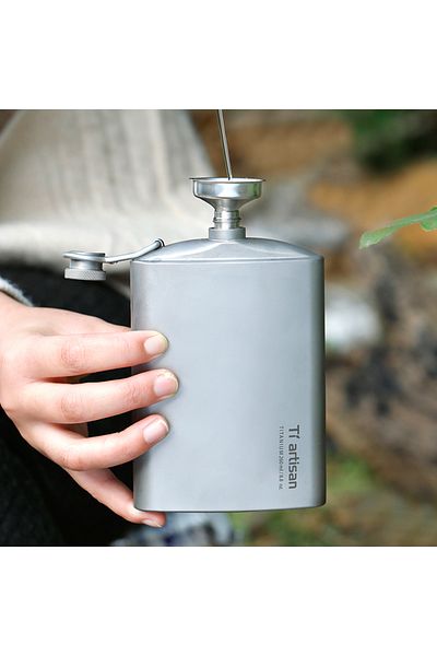 Choice Ta8603S-200ml Tiartisan 200ml/260ml Portable Pure Titanium Hip Flask With Funnel Outdoor Hiking Pot