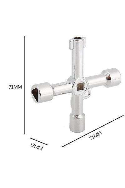 Choice 1pc Universal Panel Key Lock Wrench Plumber Keys Cross Triangle Square Elevator Cabinet Switch Spann