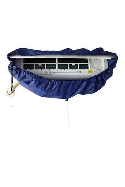 Choice Blue Air Conditioner Cover Washing Wall Mounted Air Conditioning Cleaning Protective Dust Cover Clea