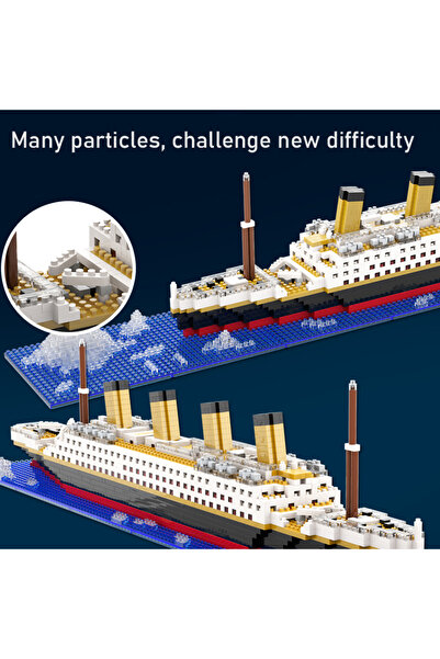 Choice1 لعبة تجميع مكعبات بناء من جزيئات صغيرة على شكل سفينة سياحية عملاقة من تايتانيك للأولاد والبنات ...