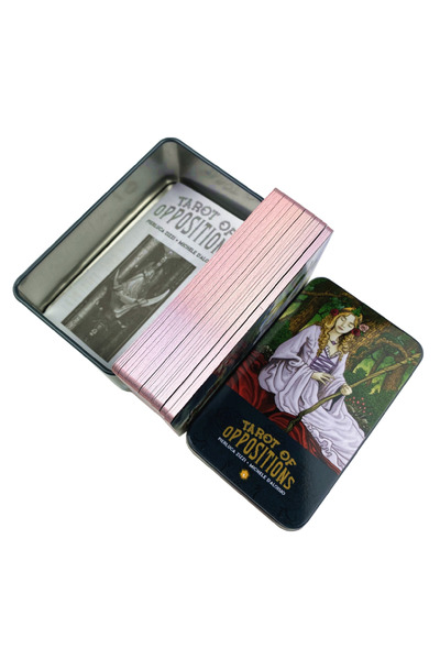 Choice علبة معدنية XTT03 إصدار مذهب وردي من مجموعة بطاقات Tarot Of Oppositions Divination مع ورق