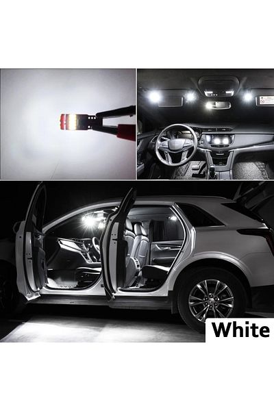 MDNG 12 قطعة من مصابيح Canbus باللون الأبيض لسيارة Ford Mondeo Mk4 Mk IV Auto LED وقبة خريطة داخلية وصندوق قفازات وزينة