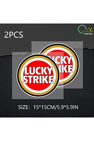Choice ملصقات فينيلية على شكل لاكي سترايك إبداعية مكونة من قطعتين C040A2 لدرا...