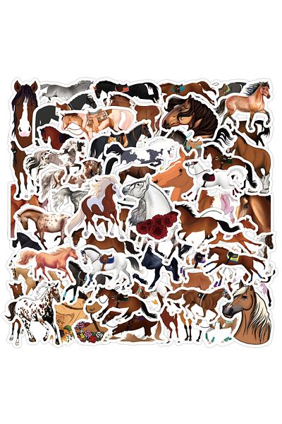 Choice 60PCS Fine Horse Stickers For Waterproof Decal Laptop Motorcycle Luggage Snowboard Fridge Phone C...
