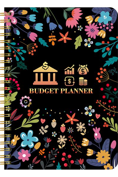 Choice Black Budget Planner - Monthly Finance Diary With Expense Tracker Notebook To Manage Your Money Effe