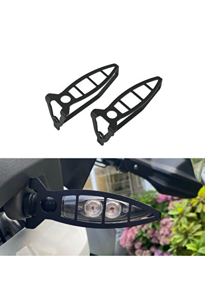 Choice Motorcycle Front Turn Signal Light Shield Led Cover Guard Bracket For ...