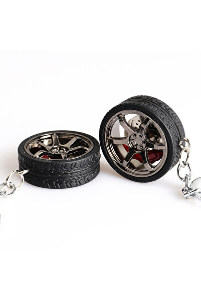 Choice GRAY RIM wheel keychain Car wheel Nos Turbo keychain key ring metal wi...