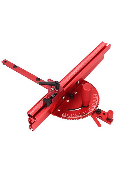 toohr Red 1 Set Miter Gauge And 400mm Fence With Track Stop Sawing Assembly Angle Ruler For Table Saw Rout