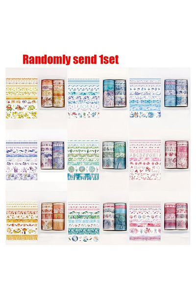 Choice Randomly Send 1set Randomly Send 1set 10 Rolls Paper Tape Set Diy Diamond Painting Anti-dirty Tape S