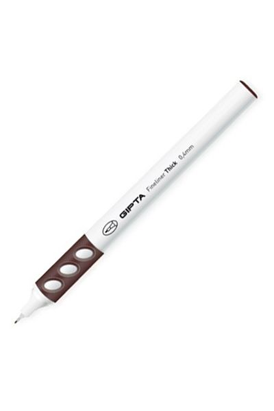 Gıpta Fineliner Thick 04 Mm Round Body Dark Brown