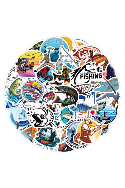 Choice 60 قطعة 60 قطعة/الحزمة ملصقات الصيد للماء لوح التزلج دراجة نارية الغيت...