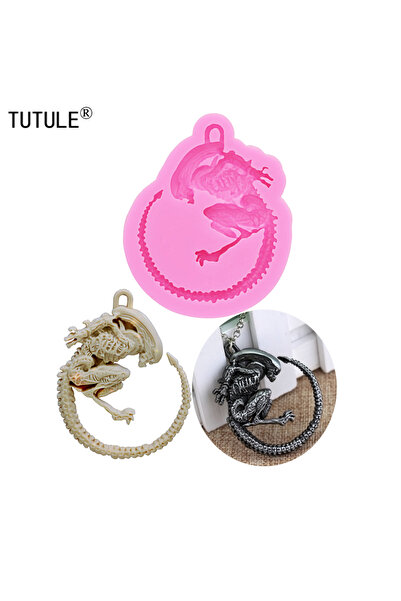 Choice1 قالب كيك سيليكون بيولوجي على شكل وحش فضائي وردي اللون، قالب تصميم كيك...