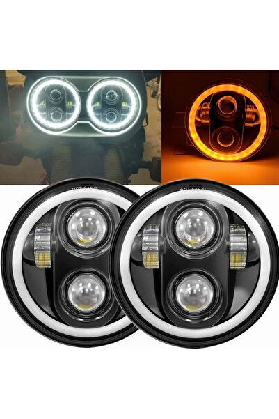 Choice1 قطعتان من مصابيح LED الأمامية السوداء مقاس 5.75 بوصة لدراجات Triumph ...