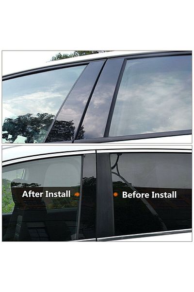 Choice Glossy Black Window Door Column B C Pillar Post Cover Trim For Mazda 3 / Axela 2019 2020 2021-202...