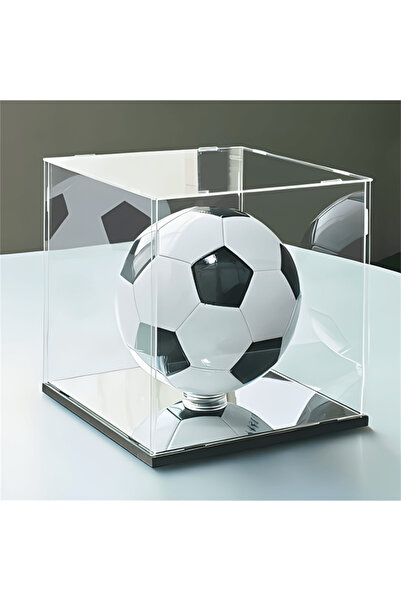 Choice1 Black base football 1 acrylic assembly display box, football and bask...