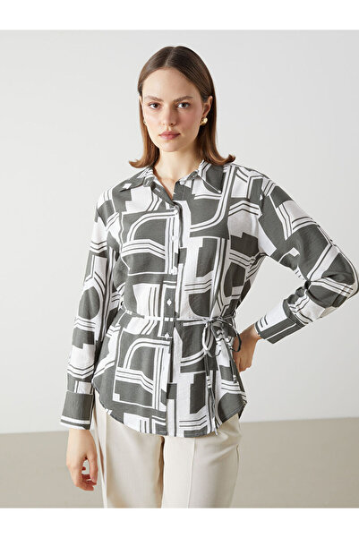 LC Waikiki Rmz Gi̇yi̇m Farkiyla Embroidered Loose Fit Women's Shirt