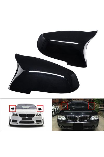 Choice Black For Bmw 5 Series F10 F11 F18 Lci Wing Side Mirror Cover Caps Gloss Black 2014-2016