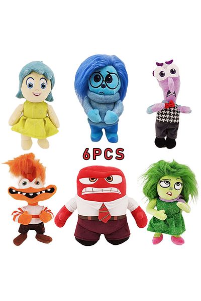 Choice Plush -6pcs 21-26cm Inside Out Cartoon Characters Bing Bong Joy Sadness Anger Disgust Fear Plush Toy