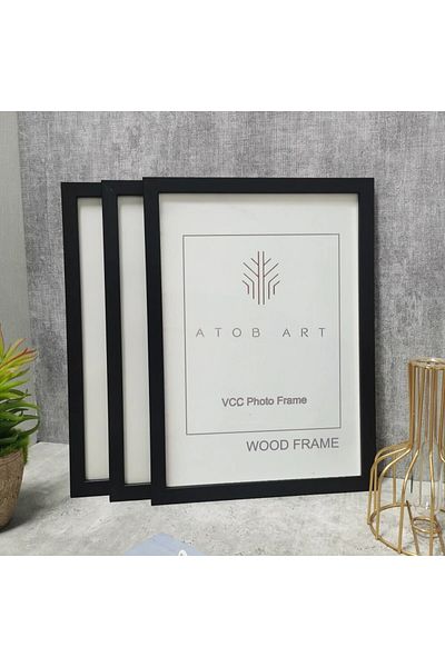 Choice A4 21x30cm Black 3pcs Wooden Photo Frames For Picture Wall 10x15 15x20 20x25 A4 Pictures Frame Stand